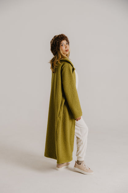 Teddy Coat- Chartreuse