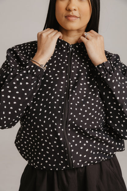 Bomber Jacket- Polka Dot