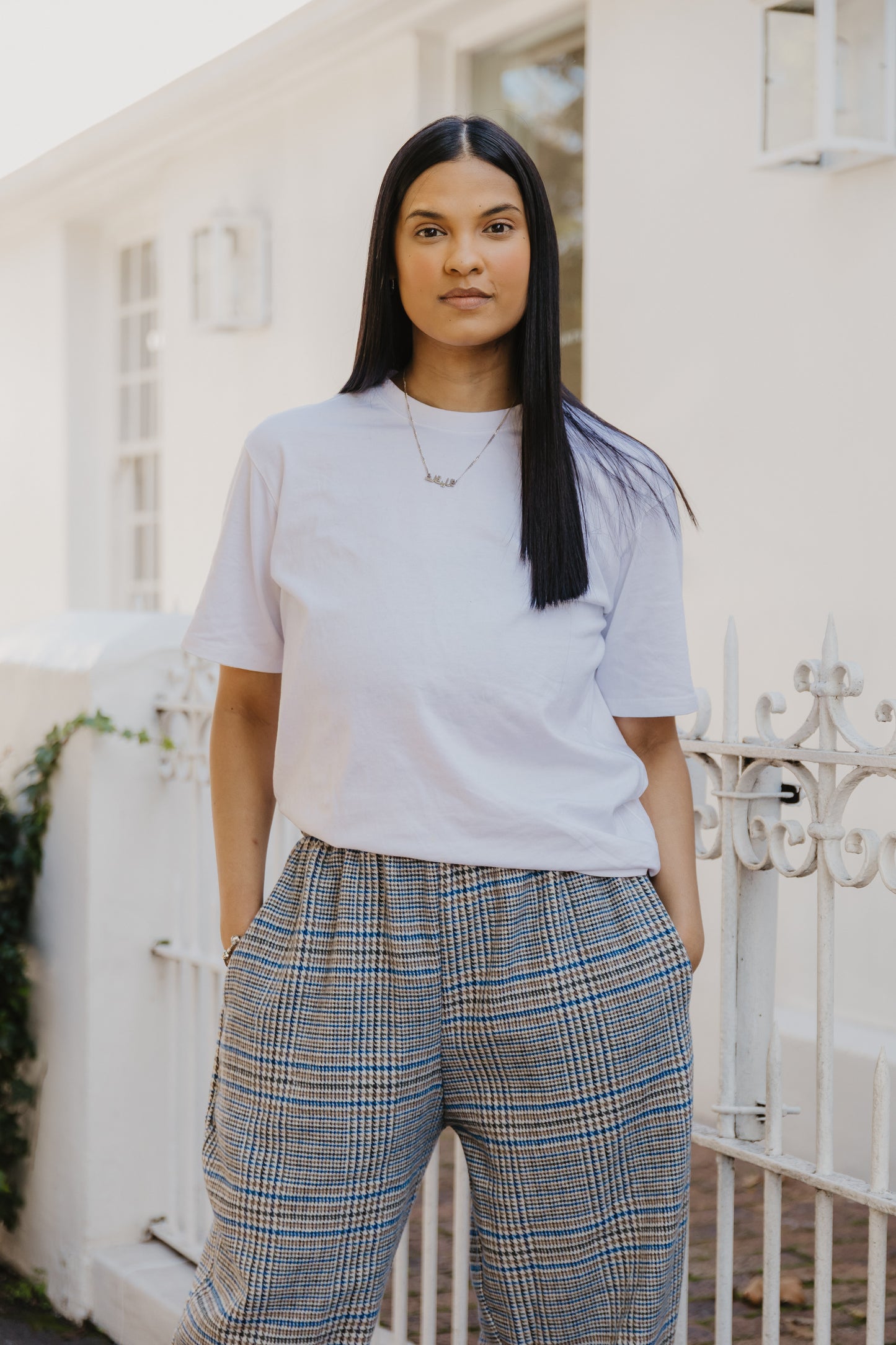 Barrel Pant- Winter Check