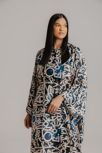 DAHLIA- Ivory&Blue