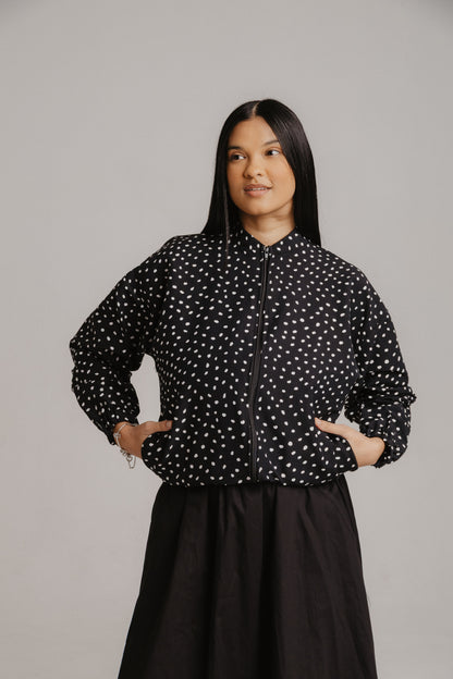 Bomber Jacket- Polka Dot
