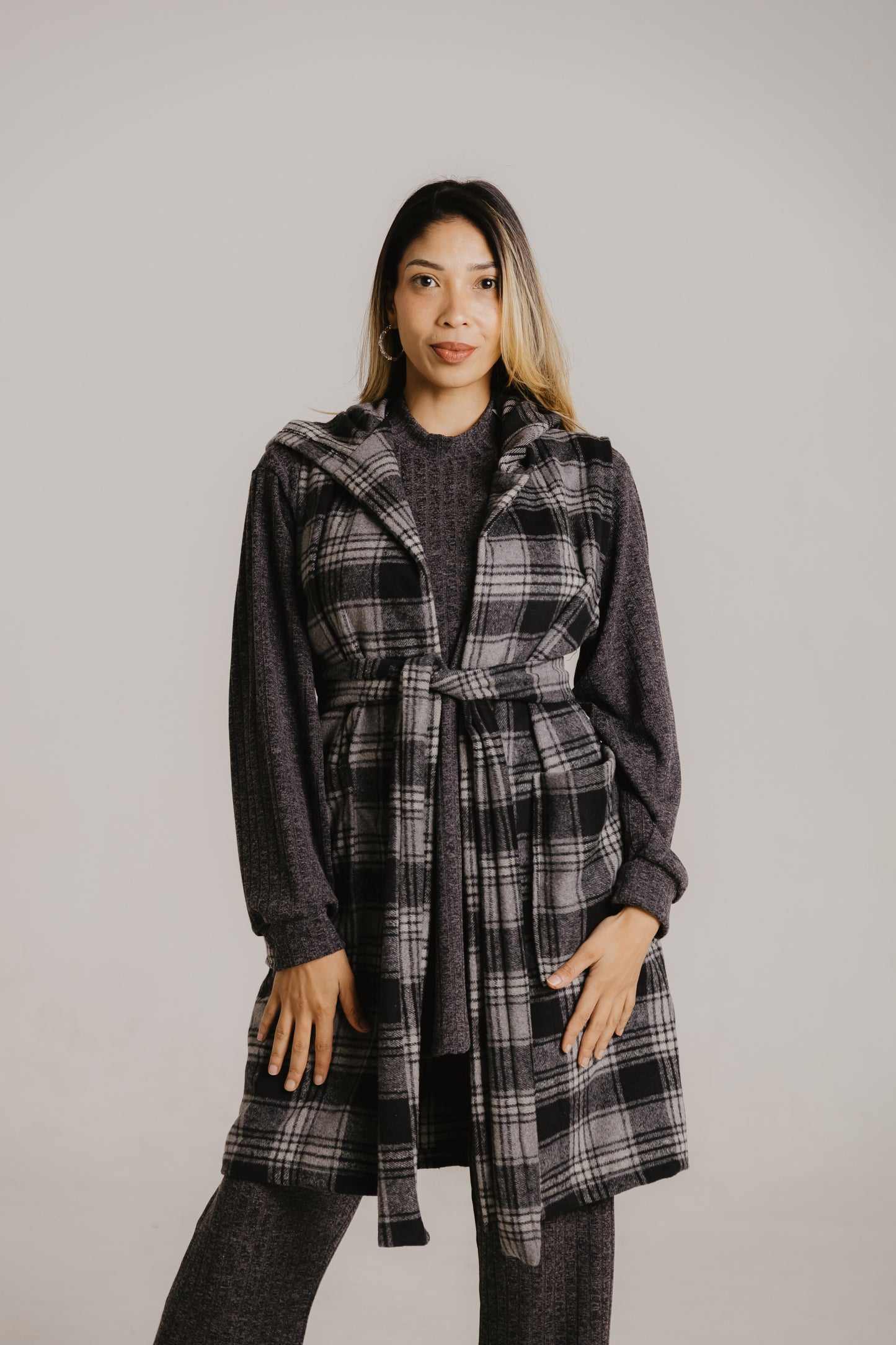 Sleeveless Melton Coat