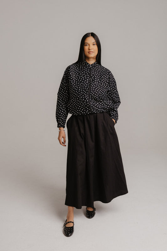 Black 100%Cotton Skirt