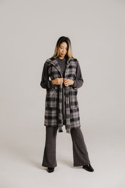 Sleeveless Melton Coat