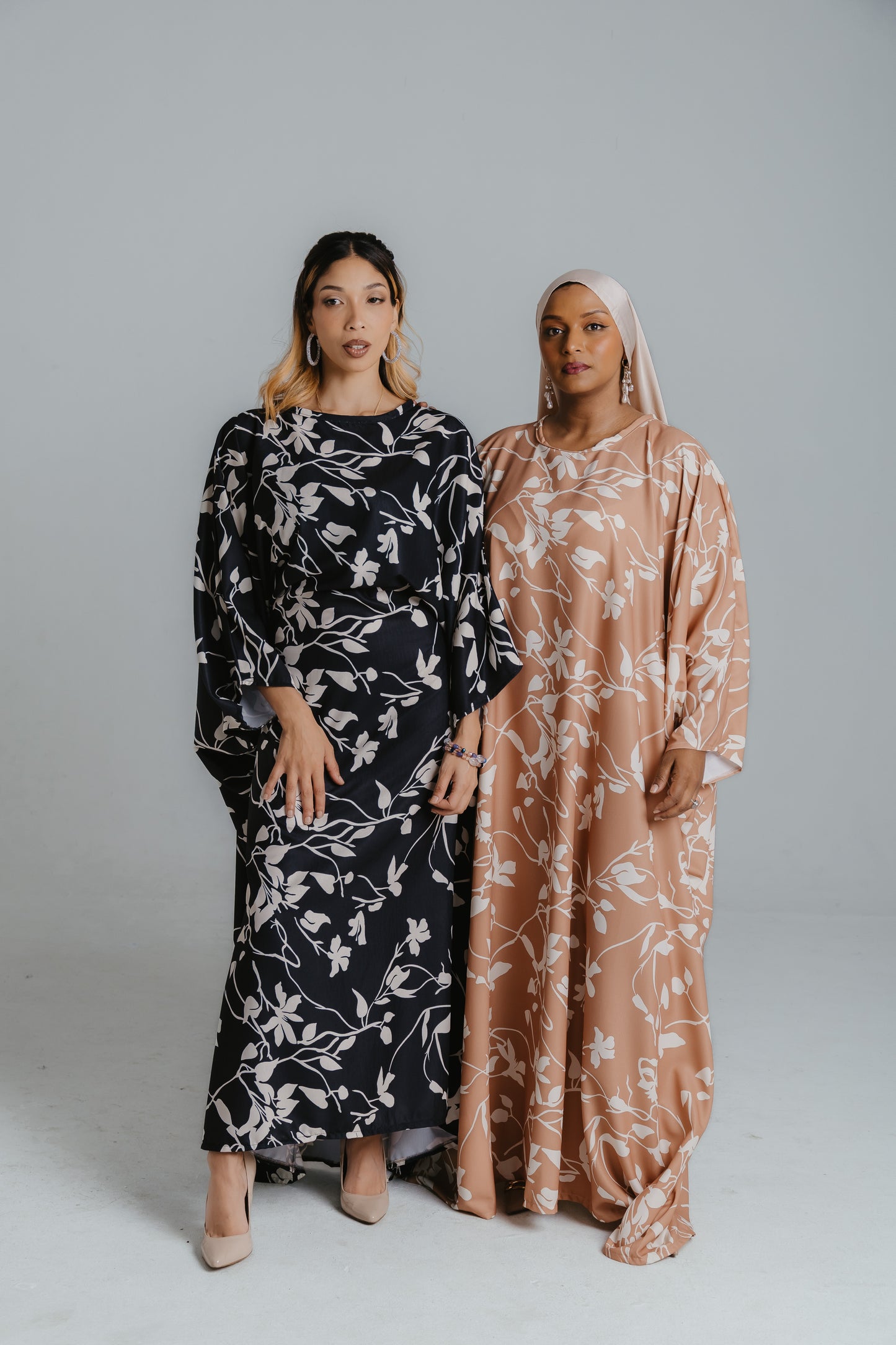 DAHLIA KAFTAN- FLORAL NUDE