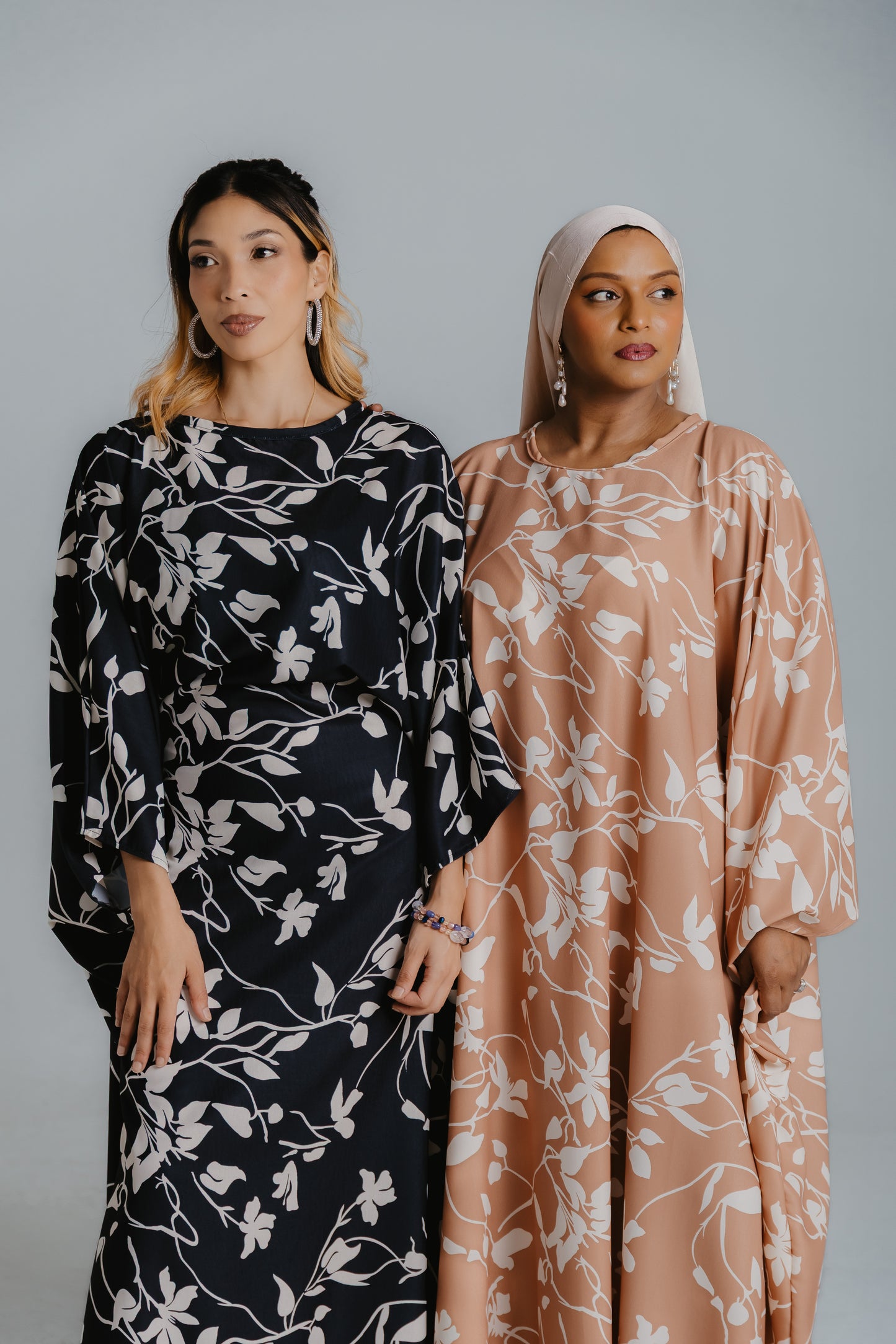 DAHLIA KAFTAN- FLORAL NUDE