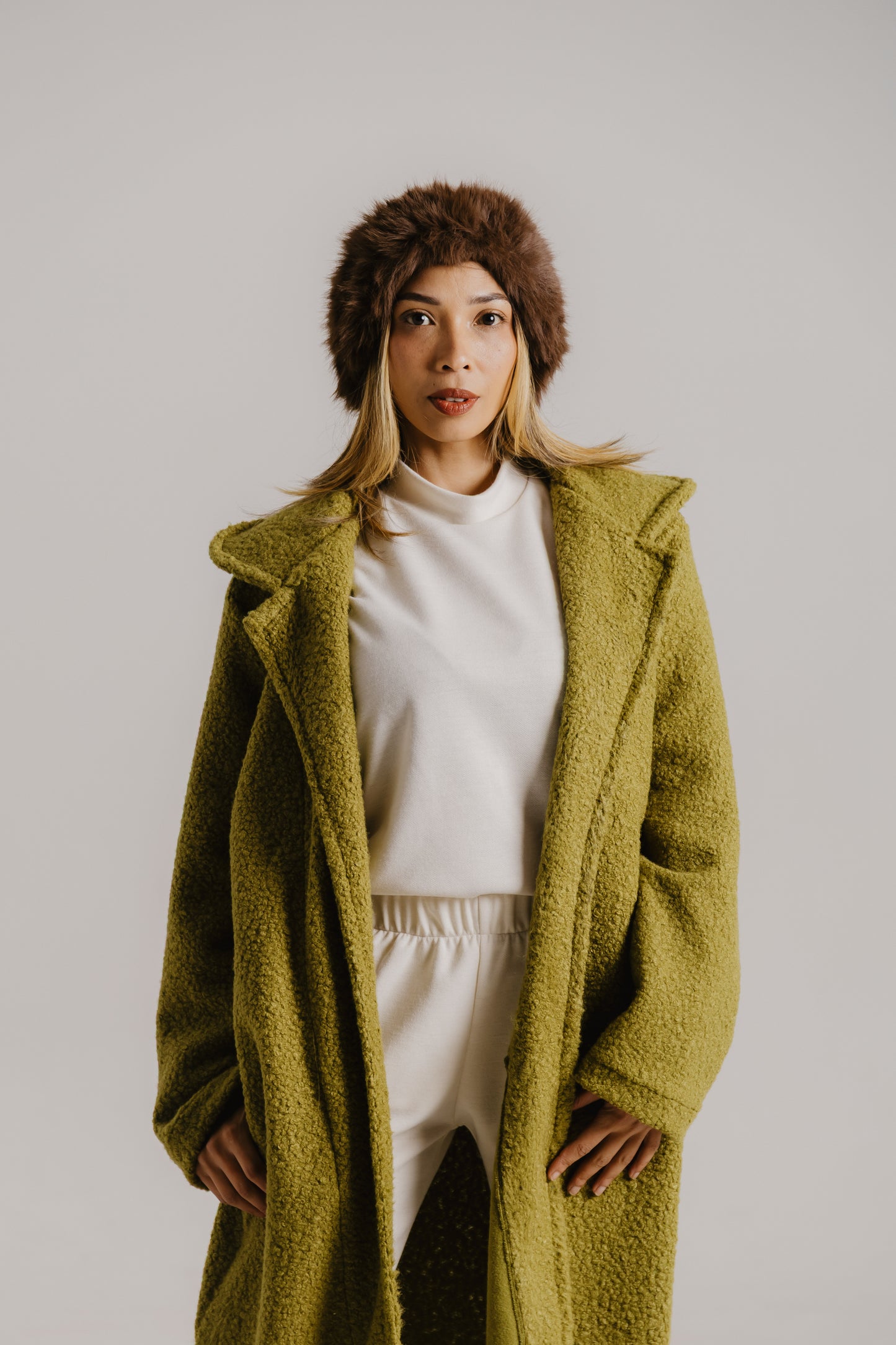 Teddy Coat- Chartreuse