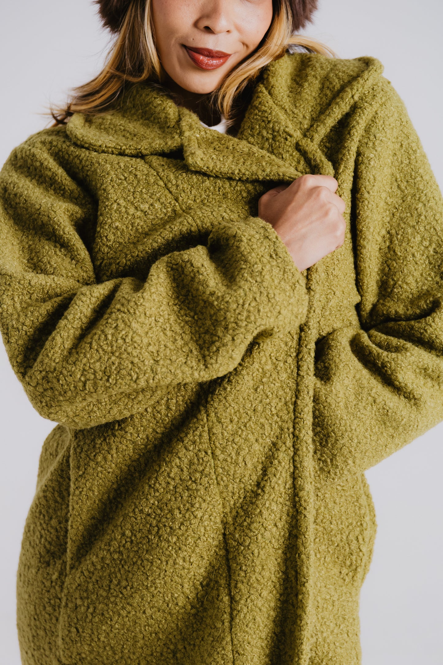 Teddy Coat- Chartreuse