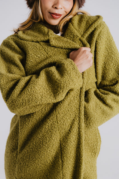 Teddy Coat- Chartreuse