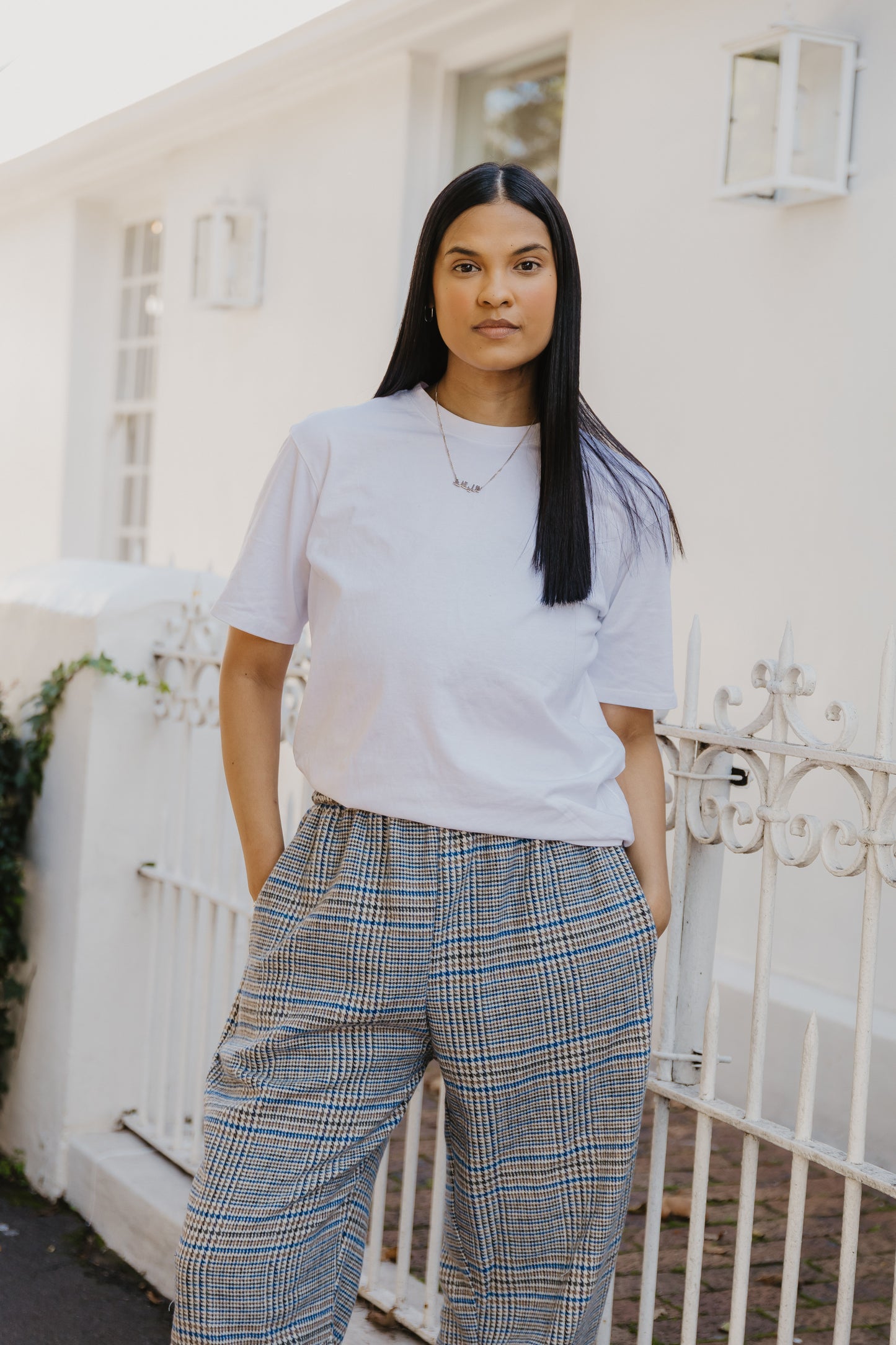 Barrel Pant- Winter Check