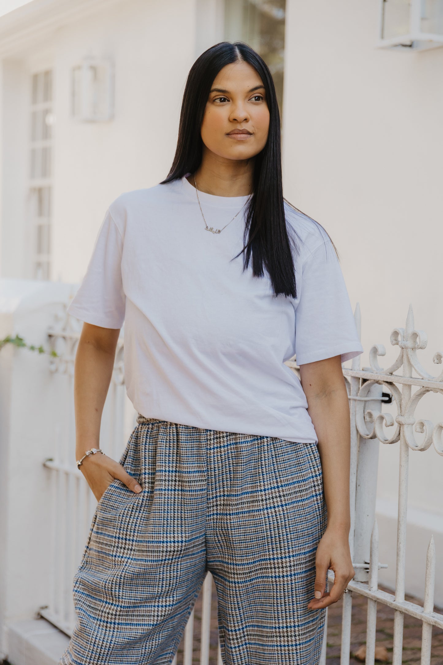 Barrel Pant- Winter Check