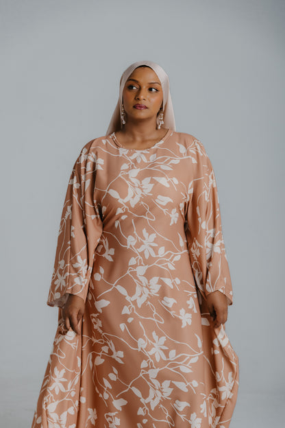 DAHLIA KAFTAN- FLORAL NUDE