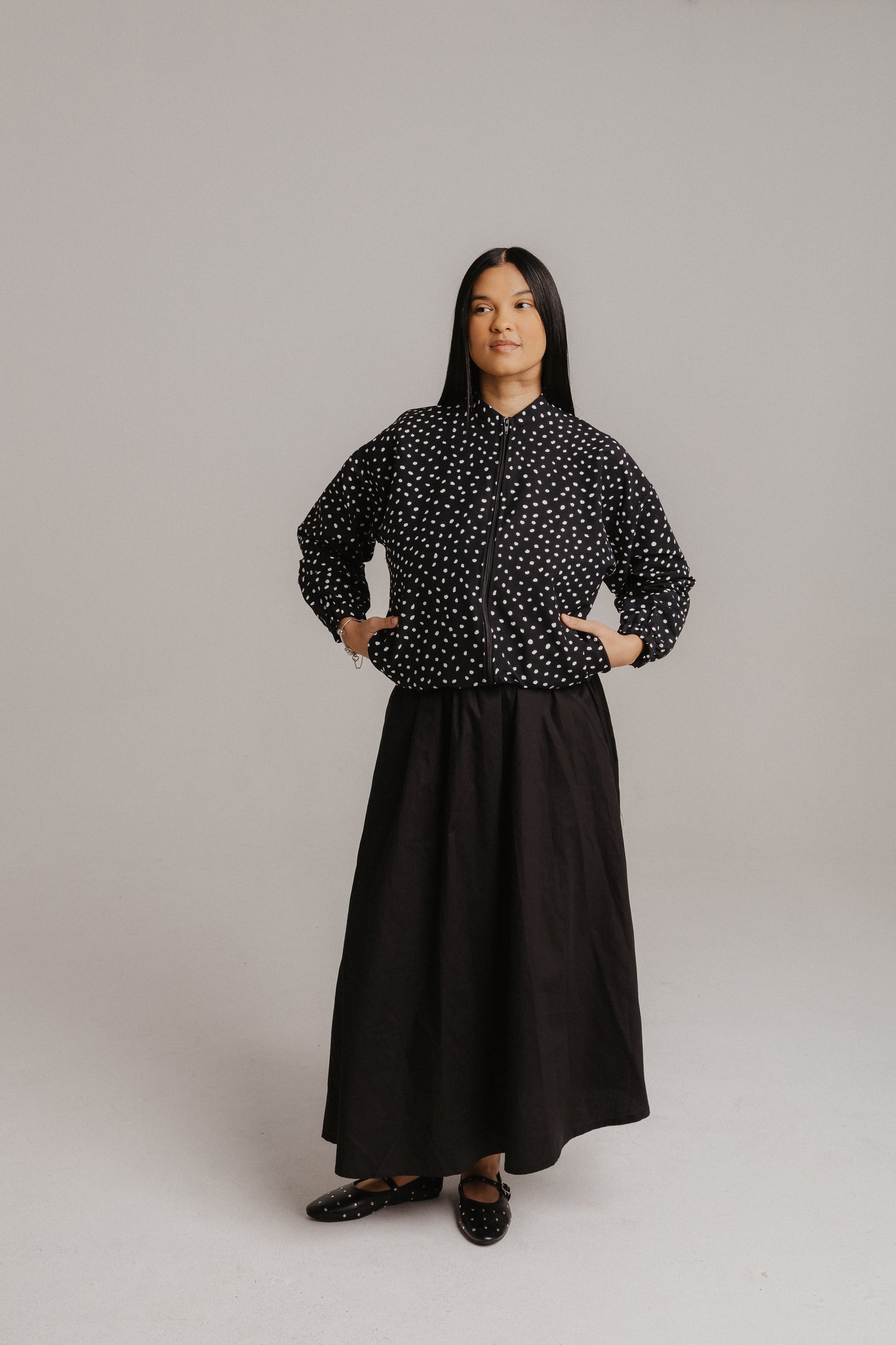 Black 100%Cotton Skirt