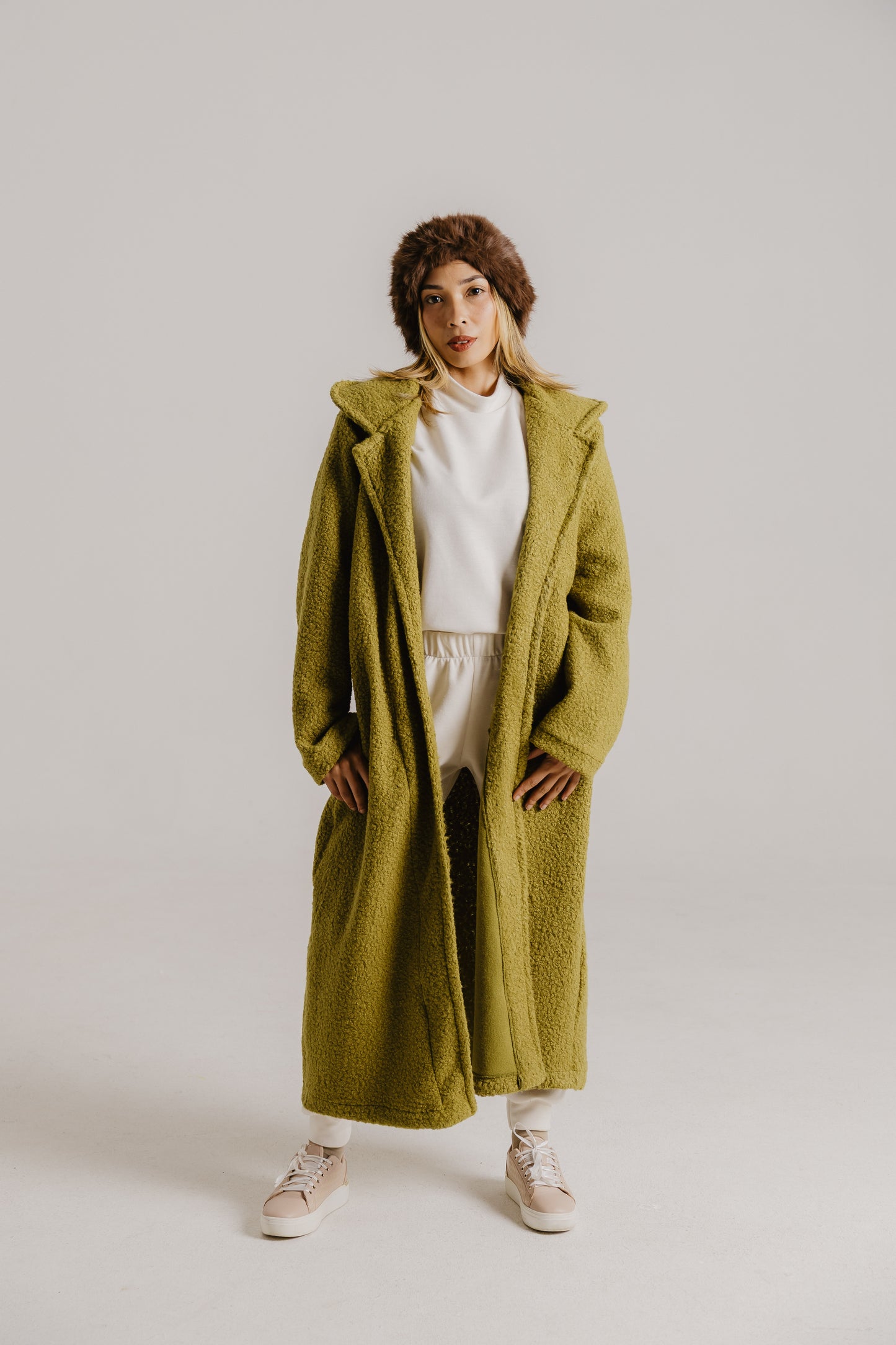 Teddy Coat- Chartreuse