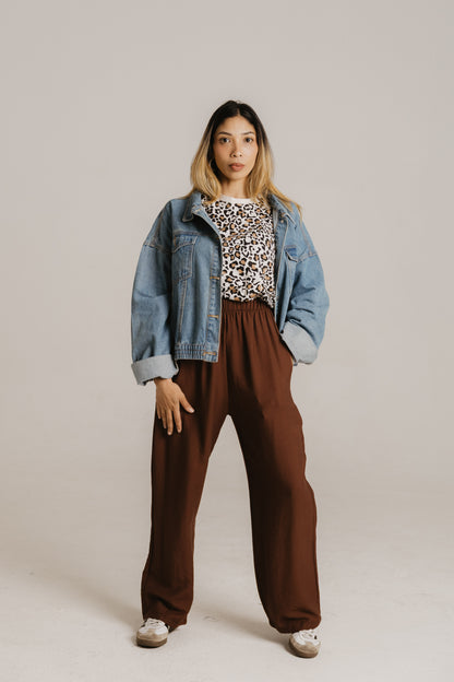 Linen Pant- Choc