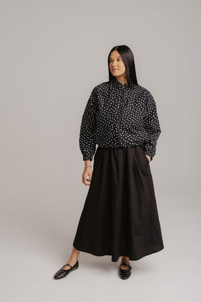 Black 100%Cotton Skirt