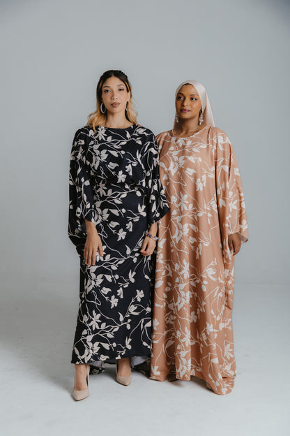DAHLIA KAFTAN- FLORAL NUDE