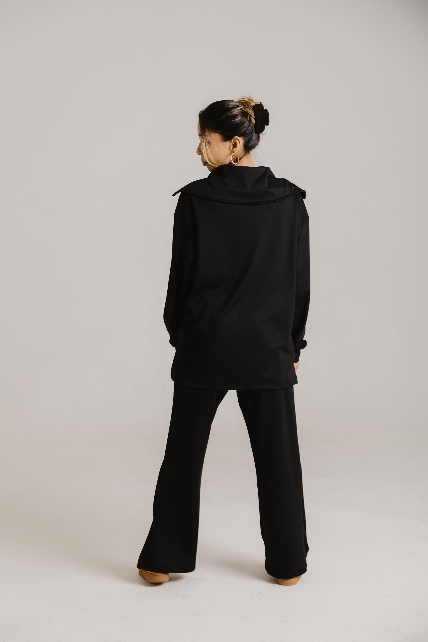 1/4 Zip Oversized Collar Set