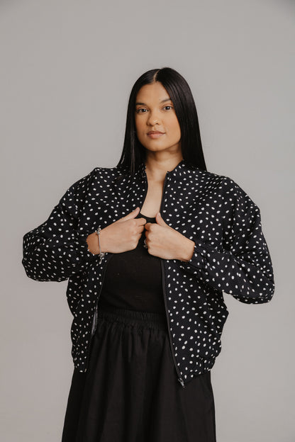 Bomber Jacket- Polka Dot