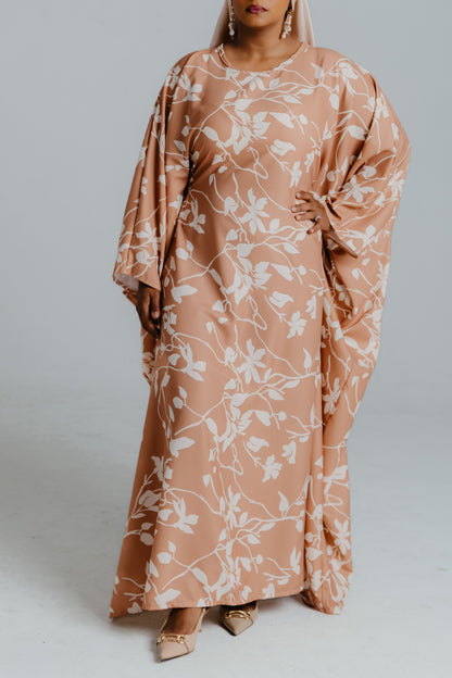 DAHLIA KAFTAN- FLORAL NUDE