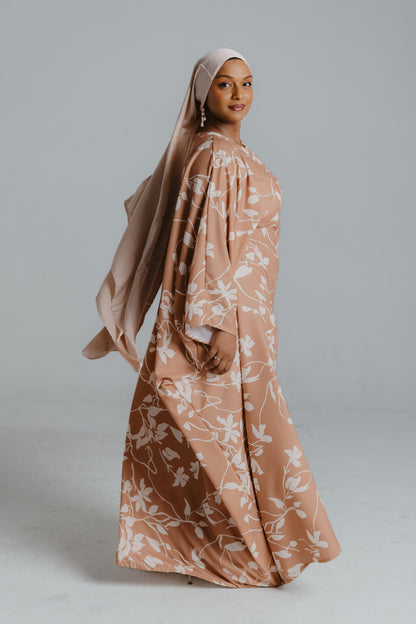DAHLIA KAFTAN- FLORAL NUDE