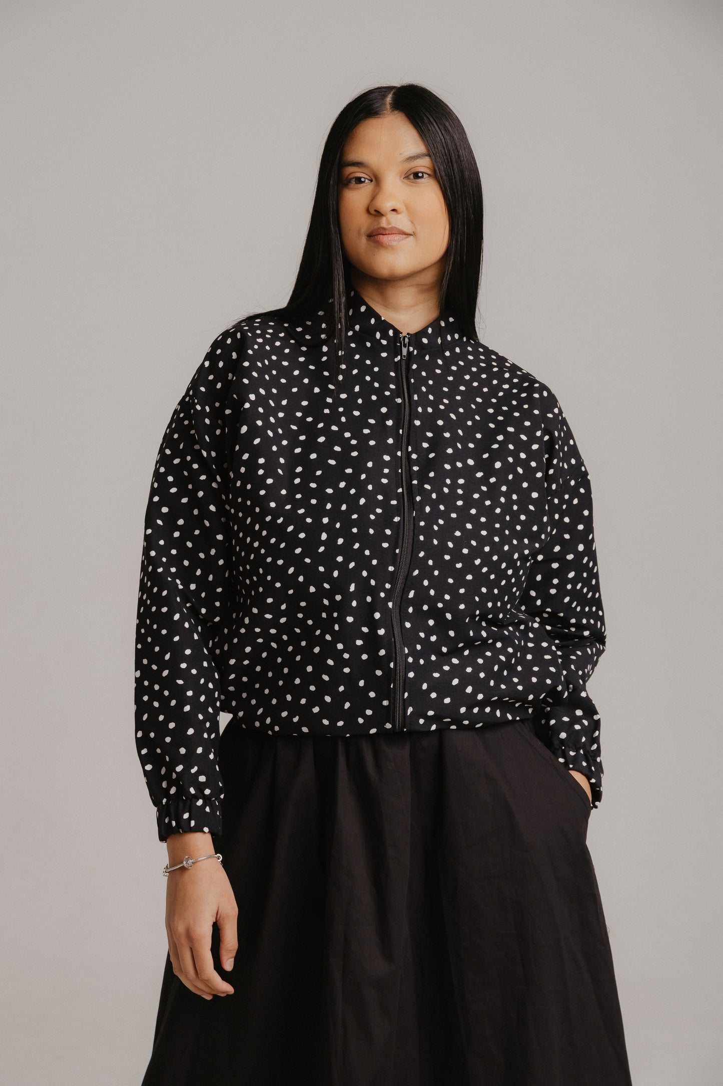 Bomber Jacket- Polka Dot